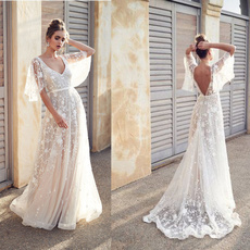 Plus Size, bridal gown, flareddres, 蕾絲