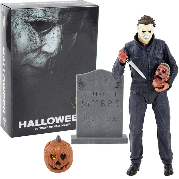 Halloween Action Figure Ultimate Michael Myers with Sword Knife Joints Moveable Model Toys Wish