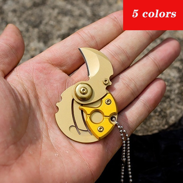 Mini stainless steel folding pocket knives outdoor multifunctional