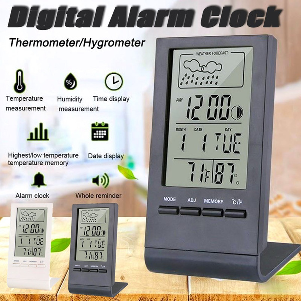Digital LCD Indoor & Outdoor Weather Station Clock Calendar