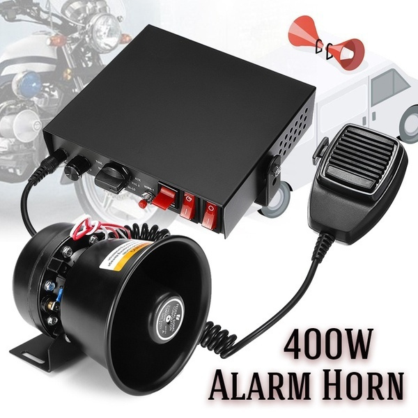 Sirens Bundle 400W 9 Tones Car Warning Alarm Emergency Warning Sirens