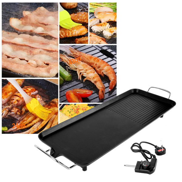 New Electric Teppanyaki Table Grill Griddle BBQ Barbecue Nonstick Plate