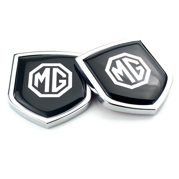 2pcs For MG ZS HS MG3 MG5 MG6 Car Side Badge Sticker Metal Emblem Decal  Exterior Decoration Accessories
