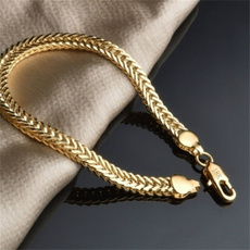yellow gold, bracelets for women, Men's Jewelry, Chain bracelet