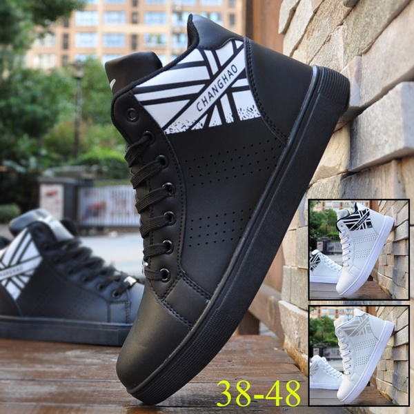 High Top Men's Sneakers Shoes Casual Lace Up Sport Shoes Man Skateboard ...