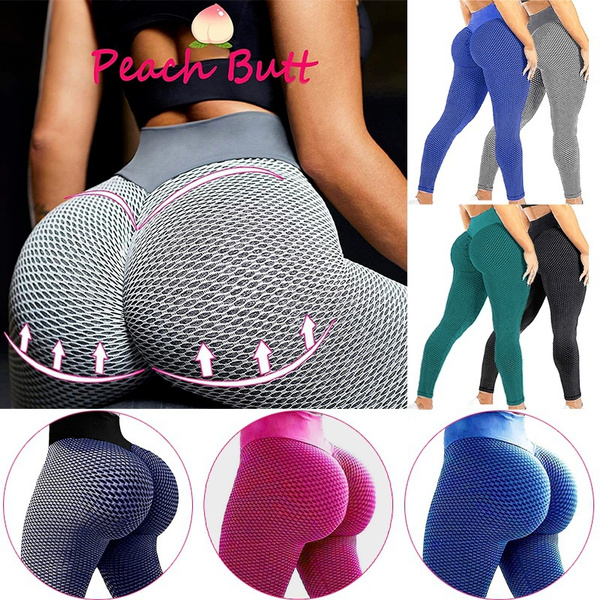 2021 Women Honeycomb Anti Cellulite Leggings High Waist Yoga Pants ...