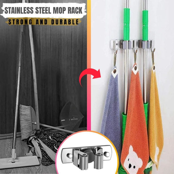 Cleaning Tools Organizer Metal Mop Broom Storage Metal Cleaning