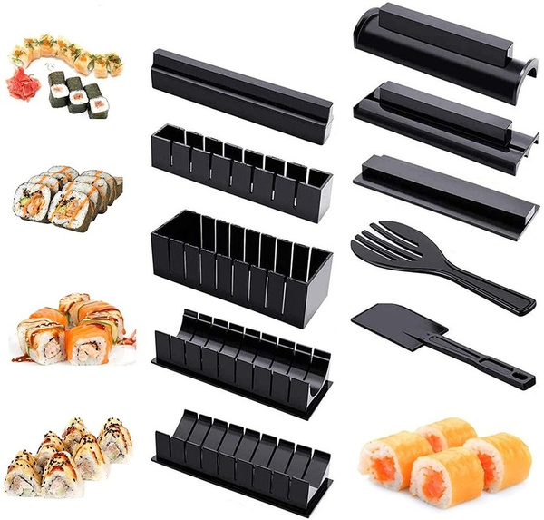 10 Pieces DIY Home Sushi Making tool Kit with Complete Sushi Set ...