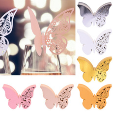 butterfly, Decor, Wedding Supplies, Glass