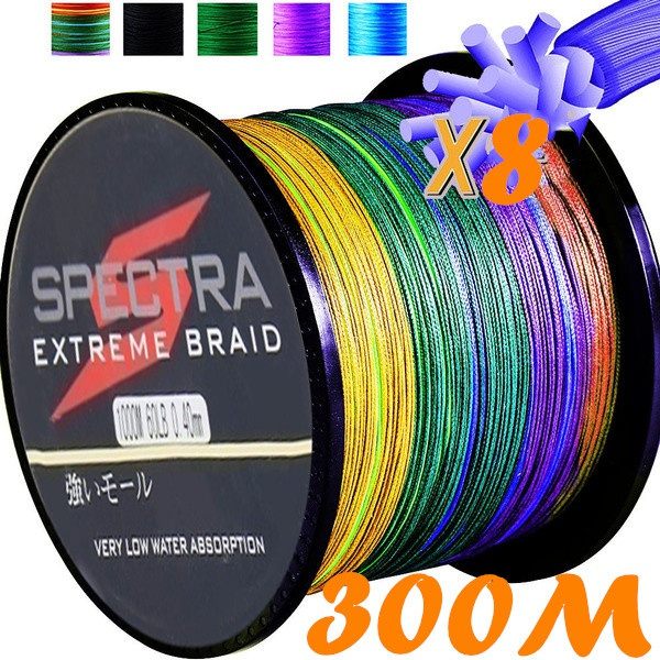 Super Strong Japan Multicolor Super 300M PE braided Spectra line deep sea  fishing line 8 weaving / braiding line 6LB-100LB Outdoor Sports