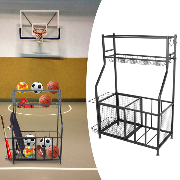 Sports Equipment Organizer Ball Storage Rack Garage Ball Storage