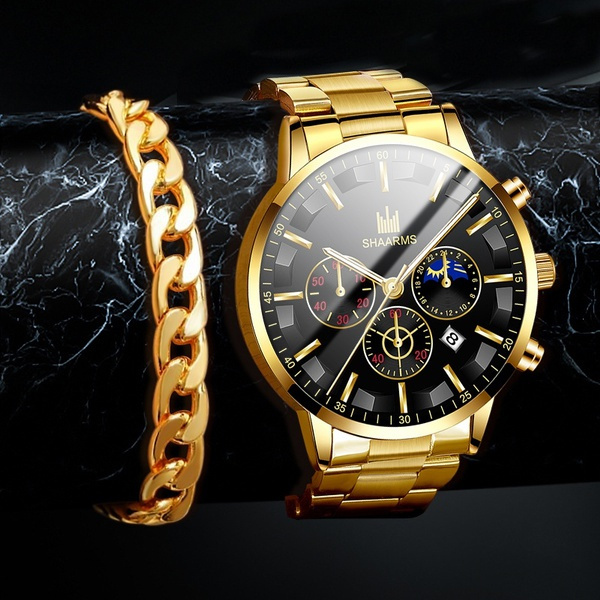 Citizen Eco-Drive Men's Calendrier Diamond-Accent Gold-Tone Stainless Steel Bracelet  Watch 44mm - Macy's