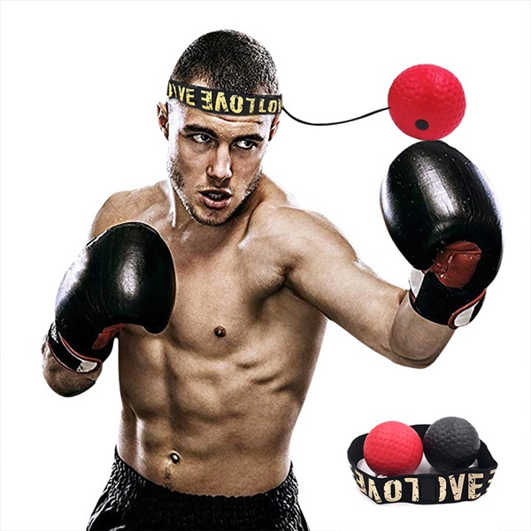 Fight Ball Reflex Boxing Trainer Training Boxer Speed Punch Head Cap String 