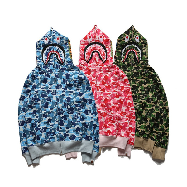 omitir Enriquecer recuperar 2021 New Fashion Bape Shark Hooded Jacket Shark Jacket Men's Camouflage  Fashion Zip Hoodie Jacket Coat | Wish