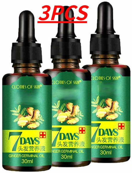 3 Pcs Hair Regrow 7 Day Ginger Germinal Serum Essence Oil Loss 3 Pcs Hair Regrow 7 Day Ginger Germinal Serum Essence Oil Loss