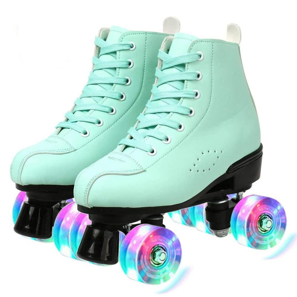 Flash Wheels Roller Skates for Women Womens Indoor Outdoor Roller Skates 