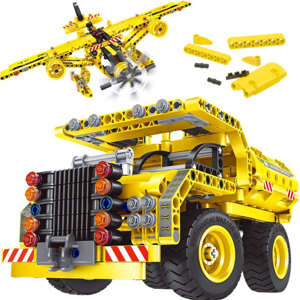 Gili STEM Building Toy for Boys 8-12 - Dump Truck or Airplane 2 in 1  Construction Engineering Kit (361pcs) Best Gift for Kids Age 6 7 8 9 10 11  12+ Years Old