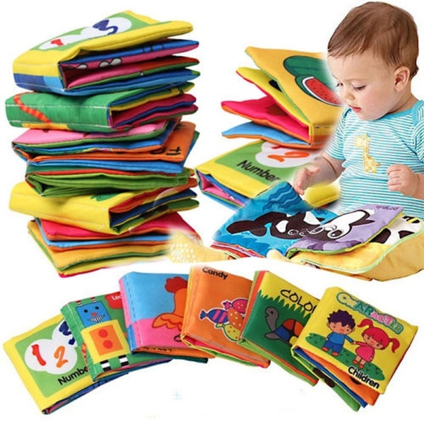 Soft Cloth Baby Kid Intelligence Development Learn Picture Cognize Book Toy Lot 