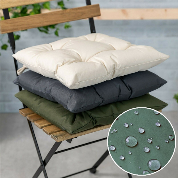 Patio Waterproof Chair Cushion Quilted Garden Seat Pad Tie on Outdoor