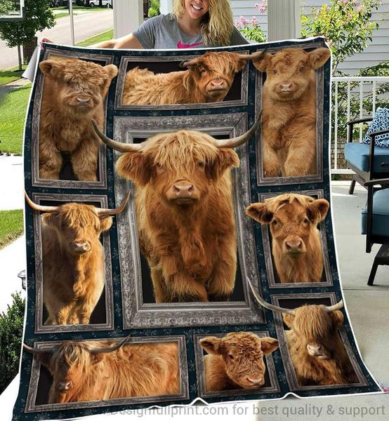 Highland cow blanket hot sale