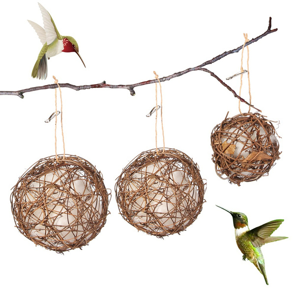 Bird Lovers Cotton Nesting Outdoor Garden Finches Wrens Refillable