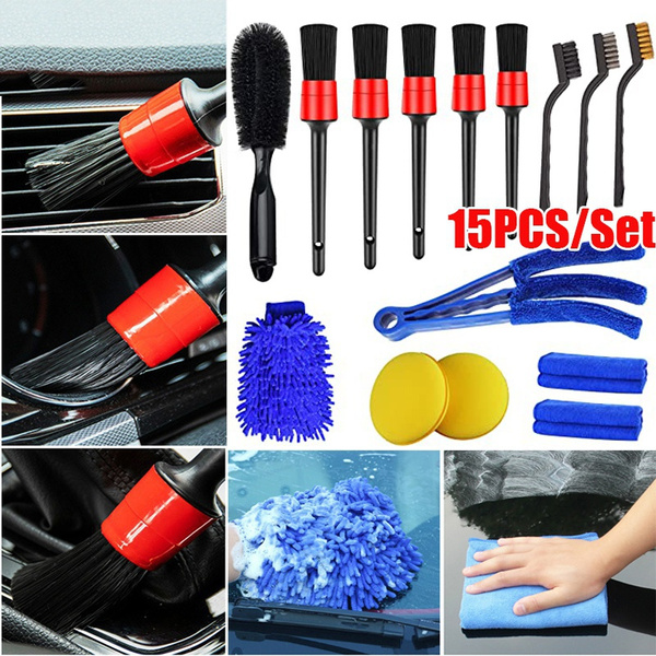 Car Detail Brush Wash Auto Detailing Cleaning Tools Engine Wheel