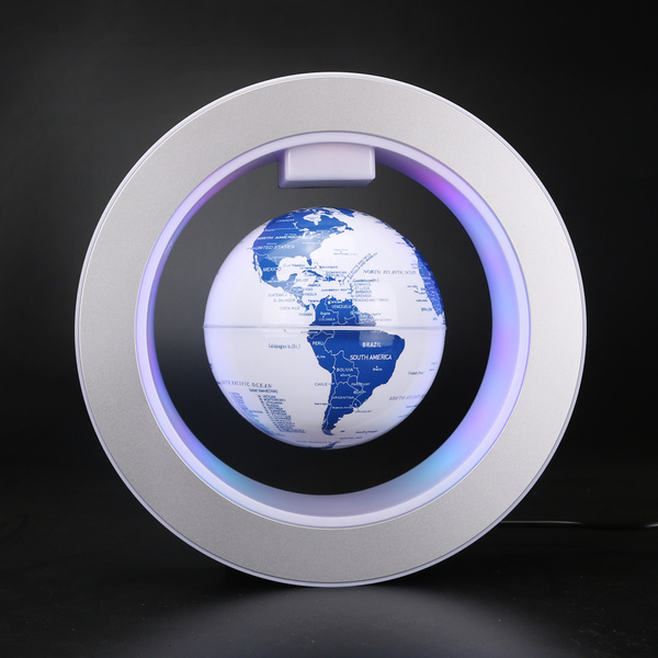 4 Inch Illuminated Desk Lamp Magnetic Levitation Floating Globe Earth ...