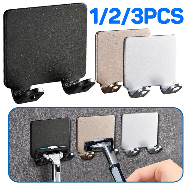 Punch Free Razor Holder Storage Hook Wall Men Shaving Shaver Shelf