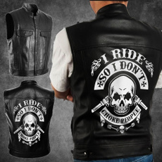 motorcyclevestleather, Vest, skull, motorcyclevest