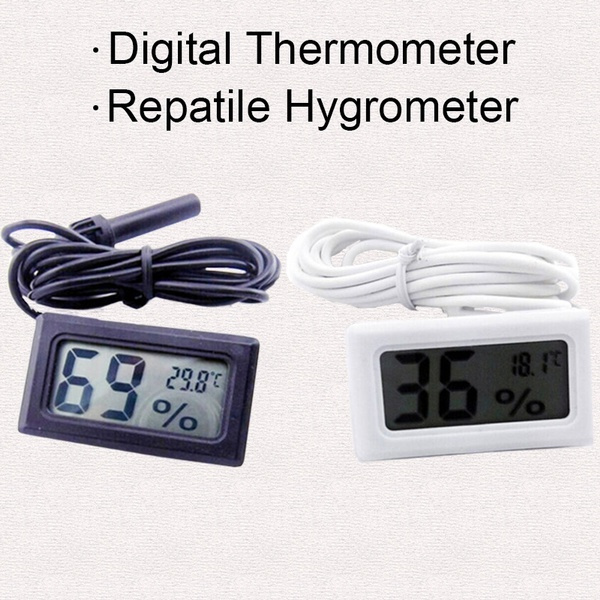 Temperature Humidity Meter Reptile Thermometer Hygrometer Embedded