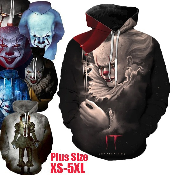 2021 Newest 3D Printing IT Horror Clown Hoodie Men/Women Hip Hop Horror