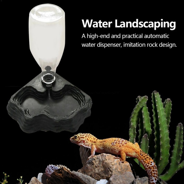 400ML Pet Reptiles Turtles Feeder Water Dispenser Drinking Fountain Dish Bowl Tortoise Lizard