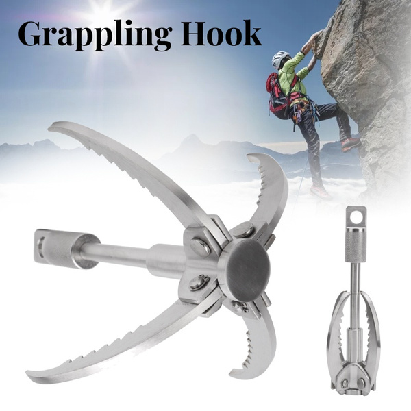 Stainless Steel Grappling Hook 4 Claws Rock Climbing Foldable Hook