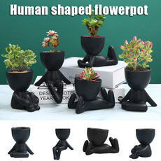 humanshapedceramic, Mini, miniceramicflowerpot, Pot
