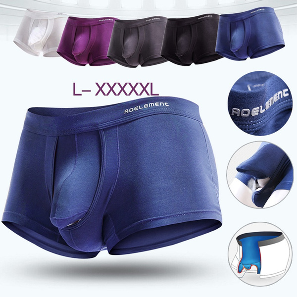 Mens underwear boxers featured U pouch design comfortable breathable plus  size boxer shorts