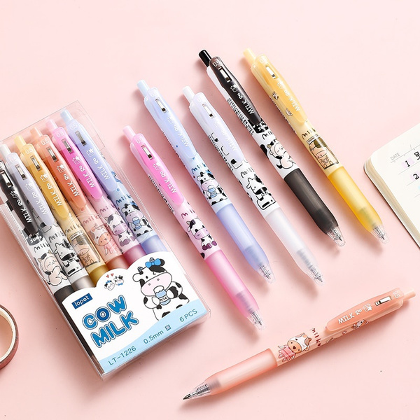 Colorful Cute Pen Milky Cow Pens Extra fine Ballpoint Pen - Temu