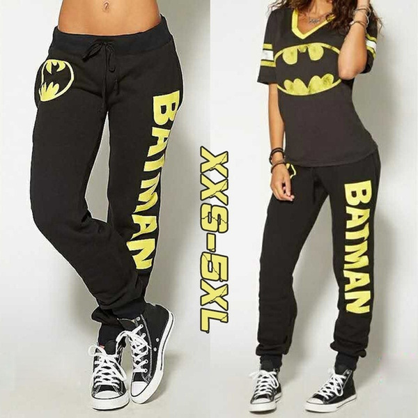 Women's Fashion Jogger Outfit Suicide Squad Harley Quinn Batman Pants  T-shirt Ladies Sweatpants Jogging Fitness Tops Pants Casual Wear for Women  Plus Size