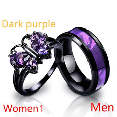 Couple Rings, butterfly, butterflyring, crystal ring