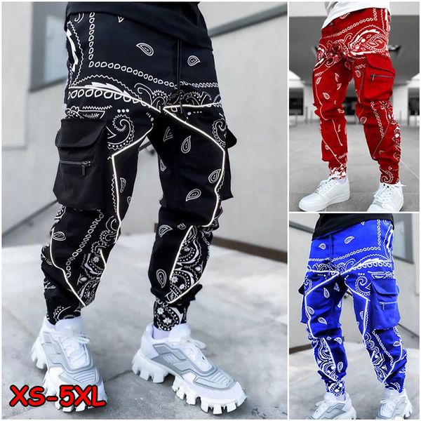 Corriee Mens Fashion Pencil Pants Mens Hip Hop Trousers with Pockets Male Cool Streetwear Bottom 