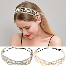 pearlhairband, Bridal, crystalhairband, Lace