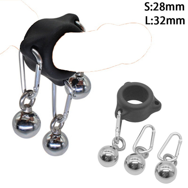 Metal Ball Pendant Cock Ring Penis Heavy Stretcher Penis Weight