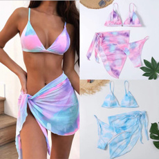 bathing suit, rainbow, Triangles, bikini set