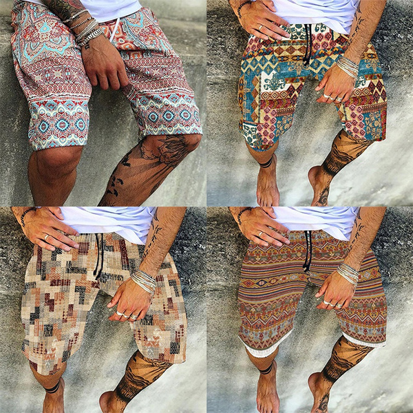 Bohemian attire for hot sale men shorts