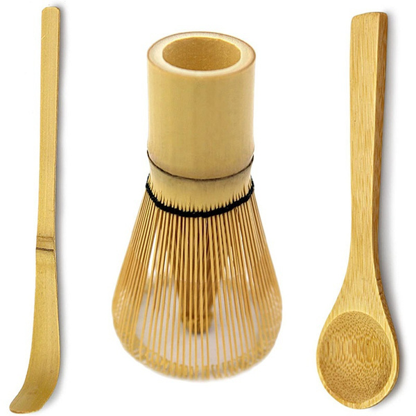 4x Bamboo Whisk and Whisk Holder, Matcha Whisk Set with Accessories and  Tools, Japanese Matcha Whisk Set for Japanese Matcha Preparation Yellow