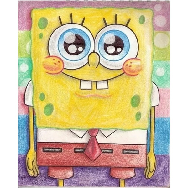 SpongeBob SquarePants Art DIY 5D Diamond Painting Full Drill Home and  Kitchen Fashion Crystal Rhinestone Cross Stitch Embroidery Paintings Canvas  Pictures Wall Decoration Gifts Arts and Crafts for Adults and Kids