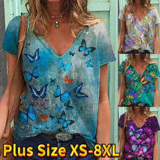 butterfly, Summer, Plus Size, Graphic T-Shirt
