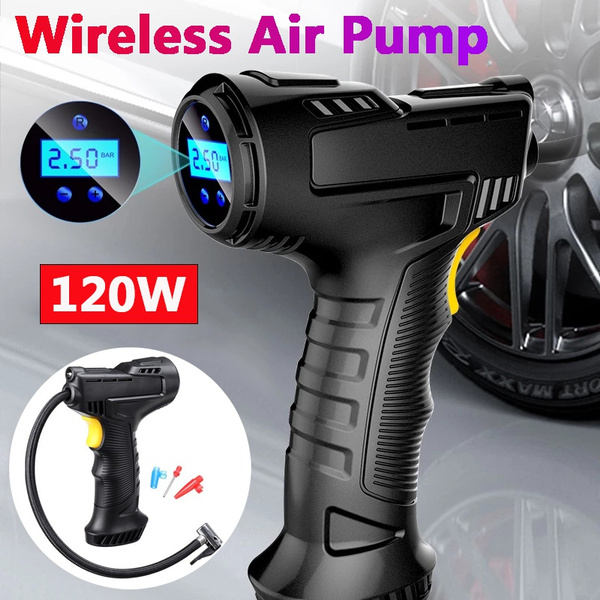 Wireless Inflatable Pump 120W Rechargeable Air Compressor Wireless Inflatable Pump Portable Air ...