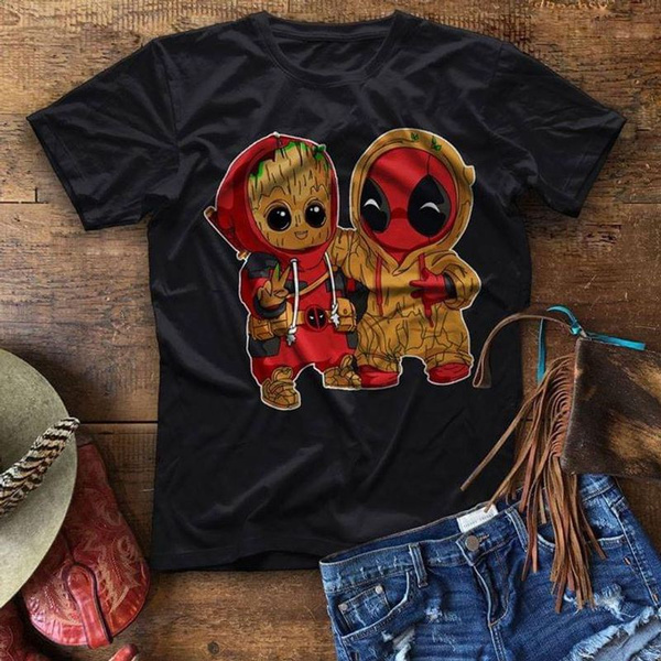 Baby groot and baby deadpool clearance hoodie