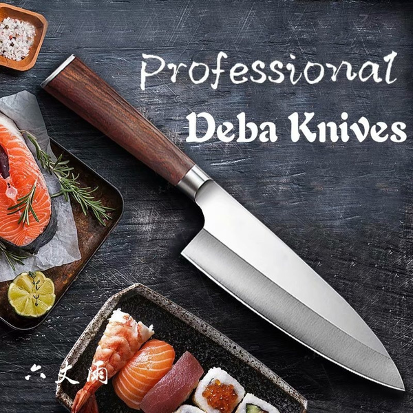 6/7/8 Inch Deba Knife Single-edged Chefs Cleaver Slicing Sashimi Left /  Right Handed Kitchen Knives Wood Handle Cooking Tools - AliExpress