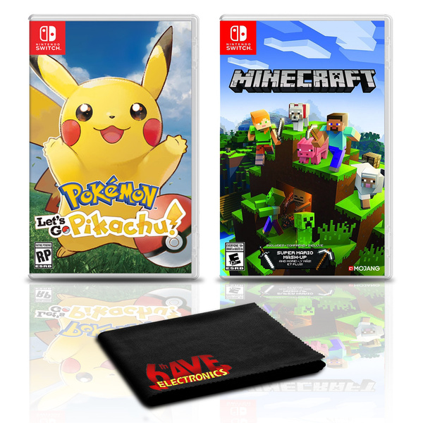 Pokemon Let's Go, Pikachu! and Minecraft - Two Game Bundle For
